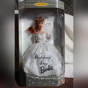 Retro 1961 Style Barbie White Wedding Day Bride Red Hair Collector's Edition